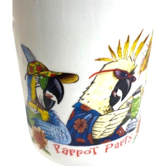 Caribbean Soul Parrot Party Tropical Birds Cocktails Ceramic Coffee Mug 8oz - Picture 6 of 14